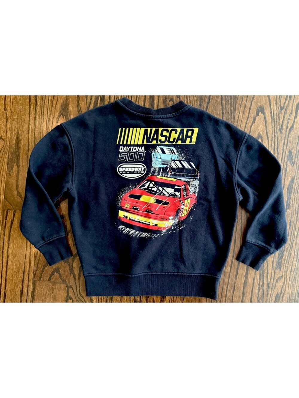 NASCAR Daytona 500 Speedway Racer Sweatshirt Youth Medium (8) Black Graphic